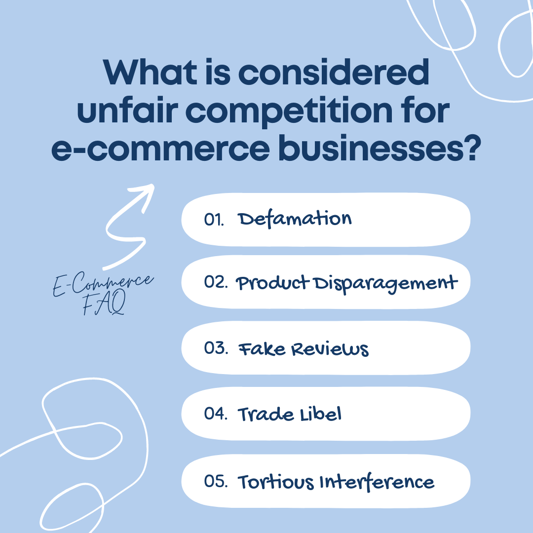 unfair competition for e-commerce businesses inforgrapgic
