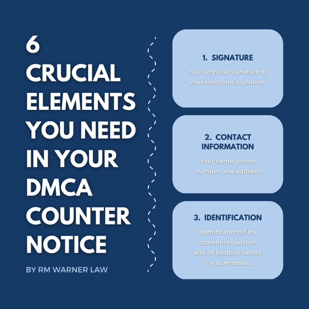 6 elements you need in your dmca counter notice