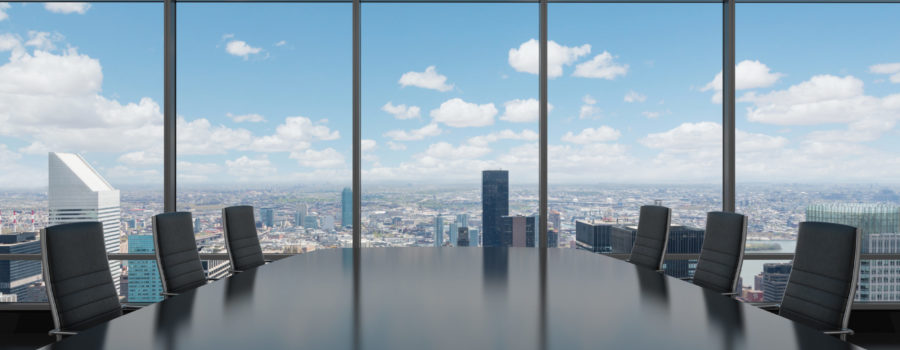board room on top floor of office building with big windows | RM Warner Inernet Law Firm
