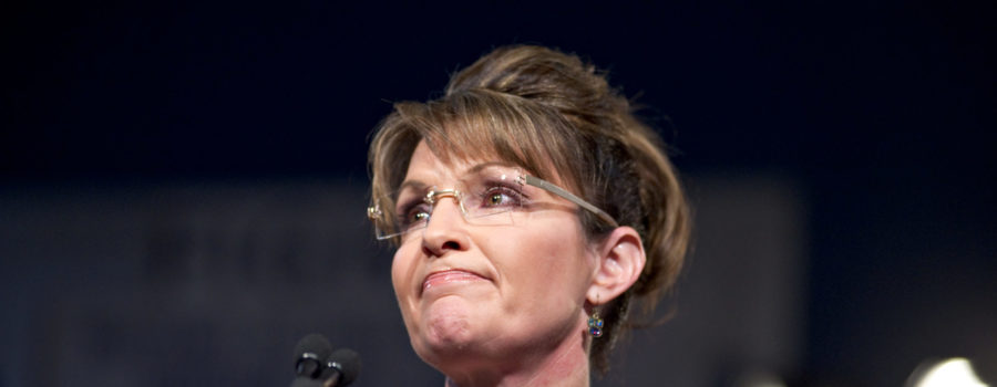Former Republican Vice Presidential candidate Sarah Palin addresses voters at a re-election rally in support of Arizona Senator John McCain on March 27, 2010 in Mesa, AZ. | RM Warner Inernet Law Firm