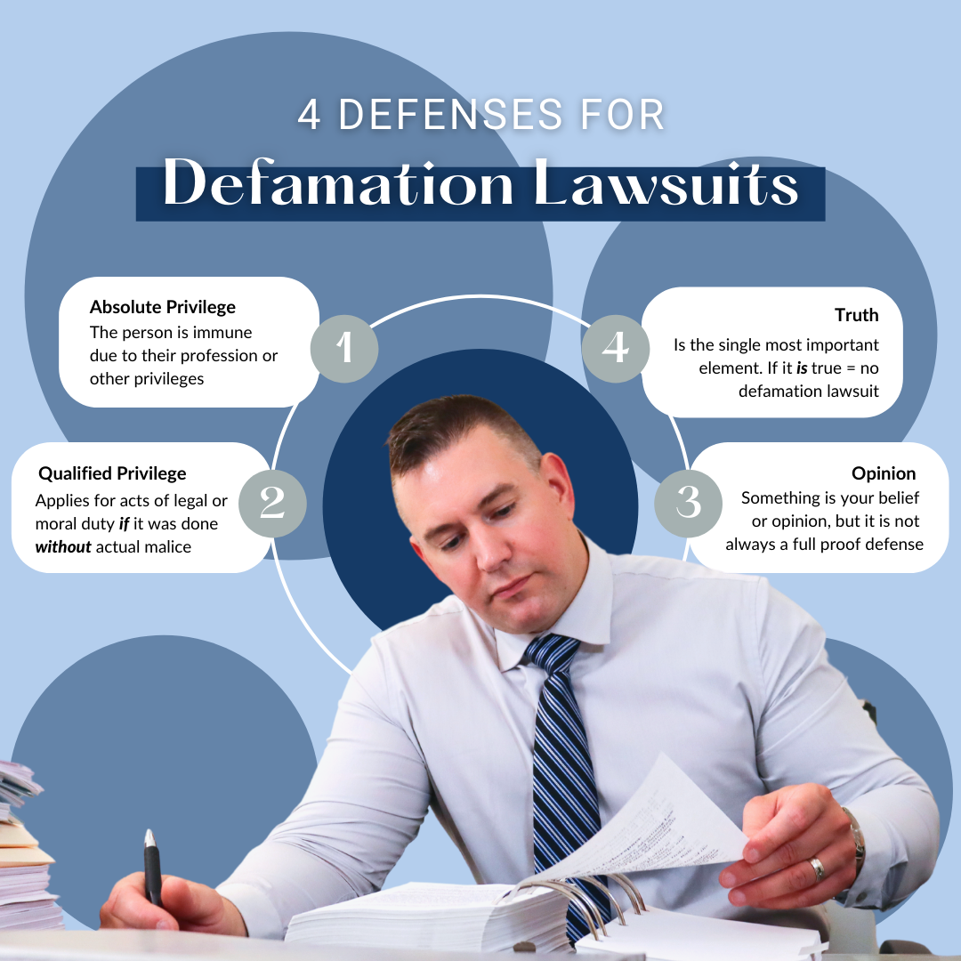 4 defenses for defamation lawsuits