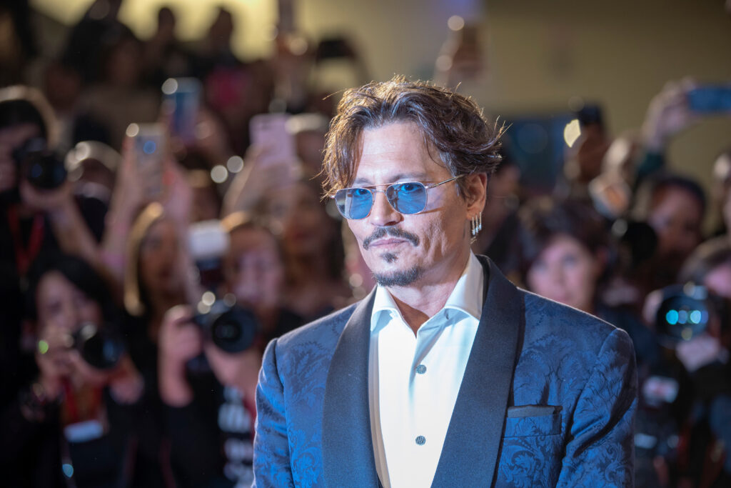 johnny Depp on the red carpet 