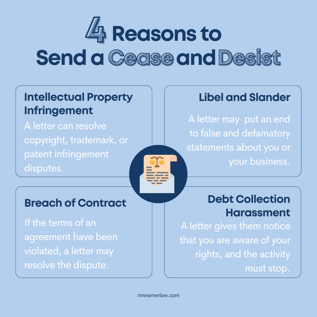 4 reasons for a cease and desist