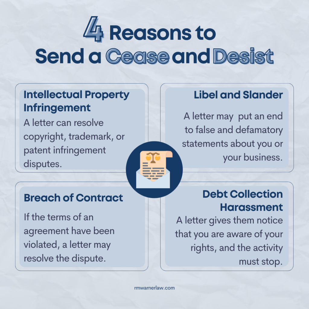 4 reasons for a cease and desist