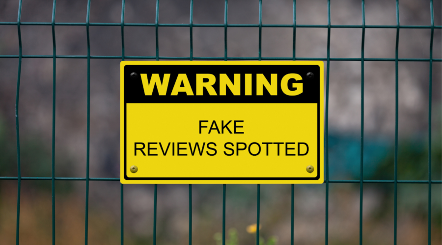 Fake reviews spotted warning sign