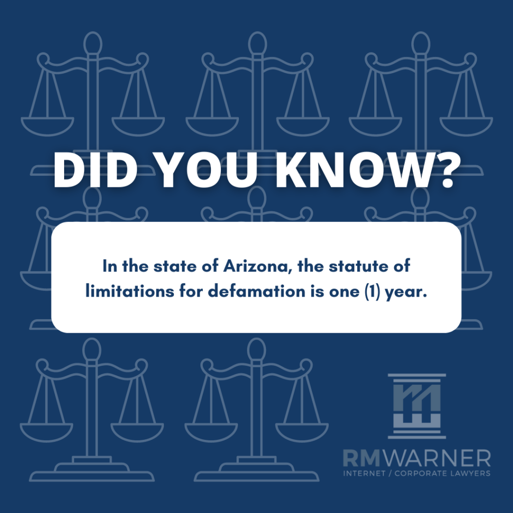 Statute of limitations for Arizona by Daniel Warner and Raees Mohamed