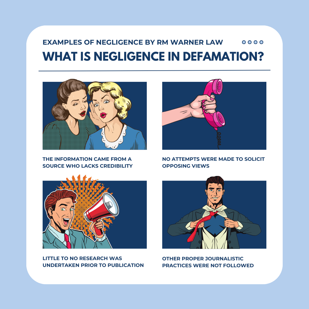 What is negligence in defamation Negligence examples