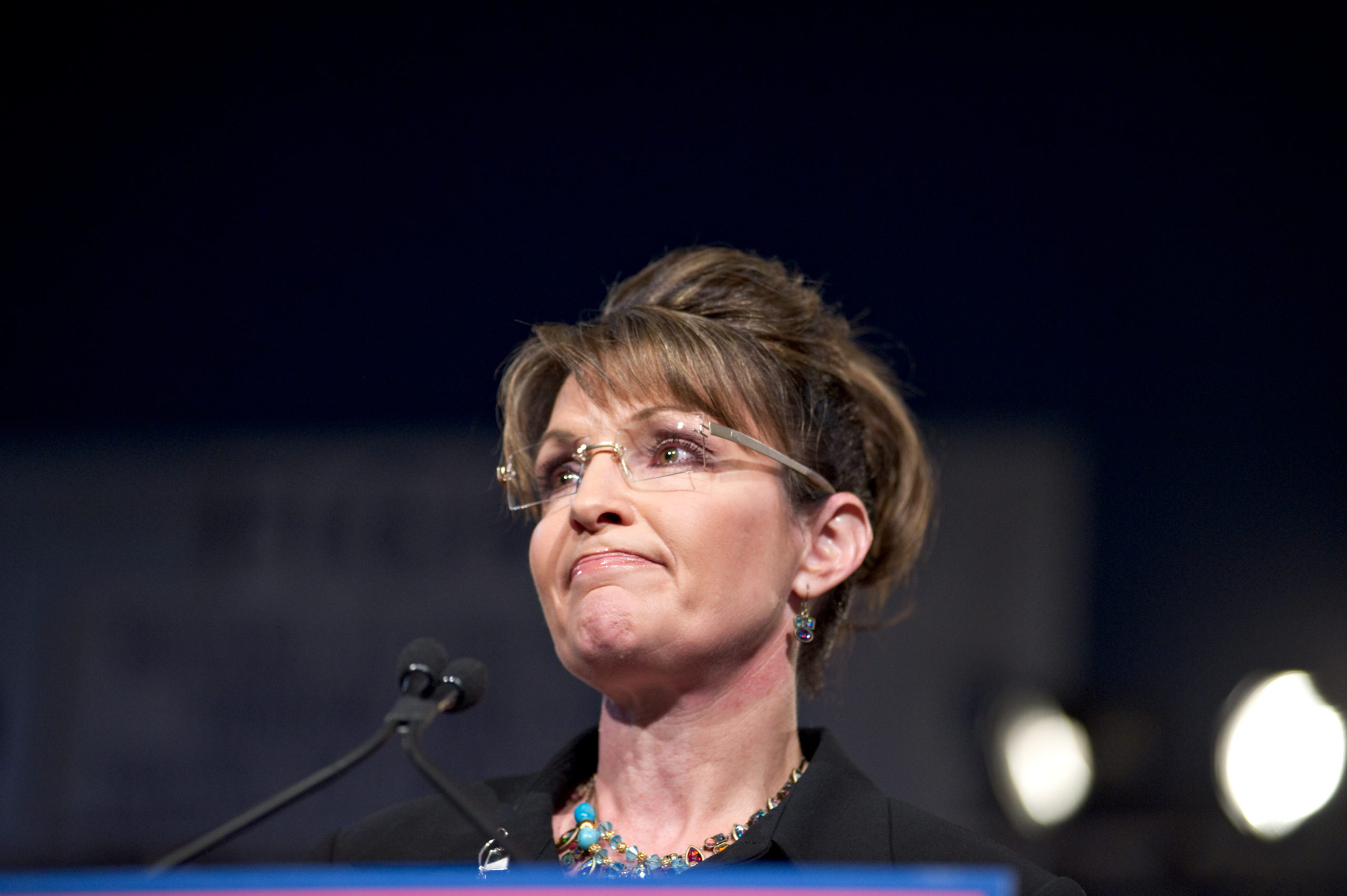 Former Republican Vice Presidential candidate Sarah Palin addresses voters at a re-election rally in support of Arizona Senator John McCain on March 27, 2010 in Mesa, AZ. | RM Warner Internet Law Firm